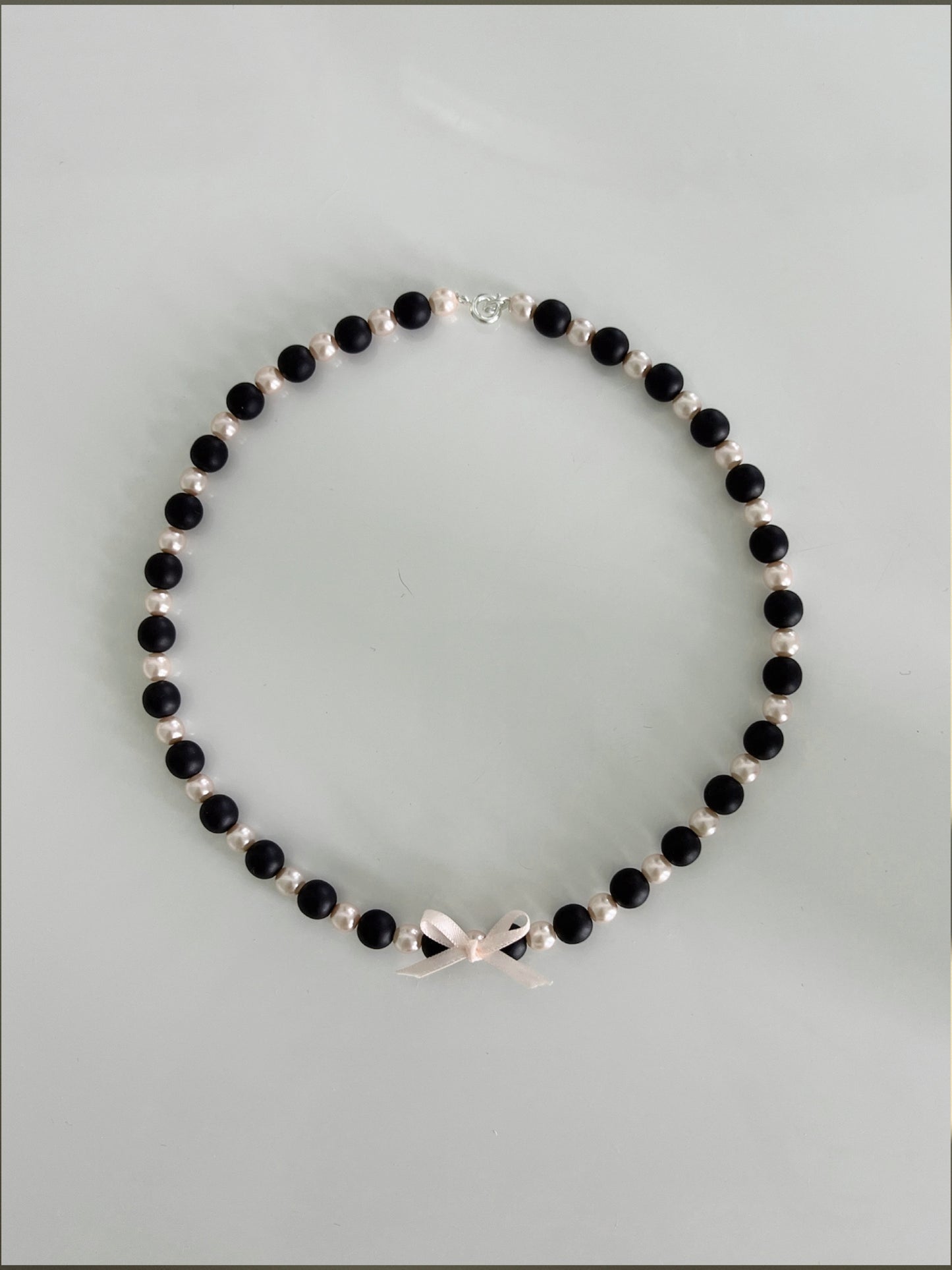 White Polka Dot Necklace