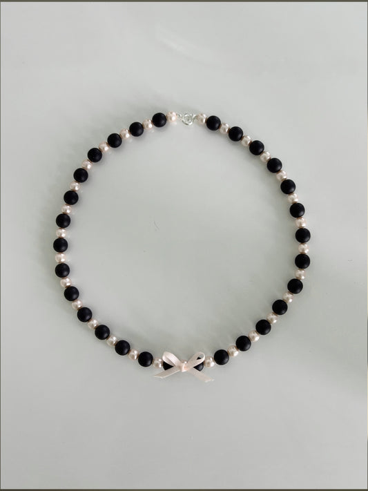 White Polka Dot Necklace